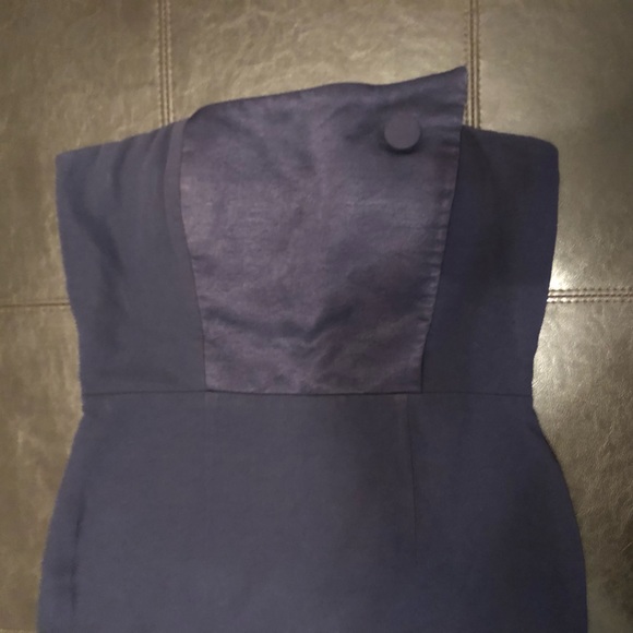 Misha Collection Sanzana Dress Midnight Blue Fitted Sz 8 Retail $455 - Picture 3 of 13